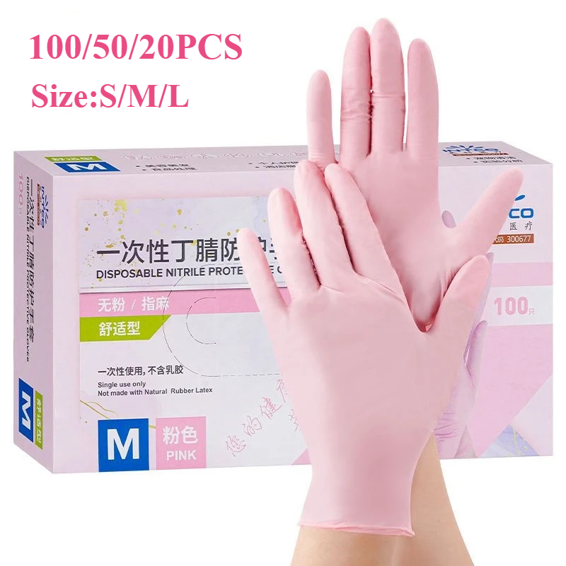 20/50/100 шт. розовые нитрилов – обзор и цена Medical Gloves